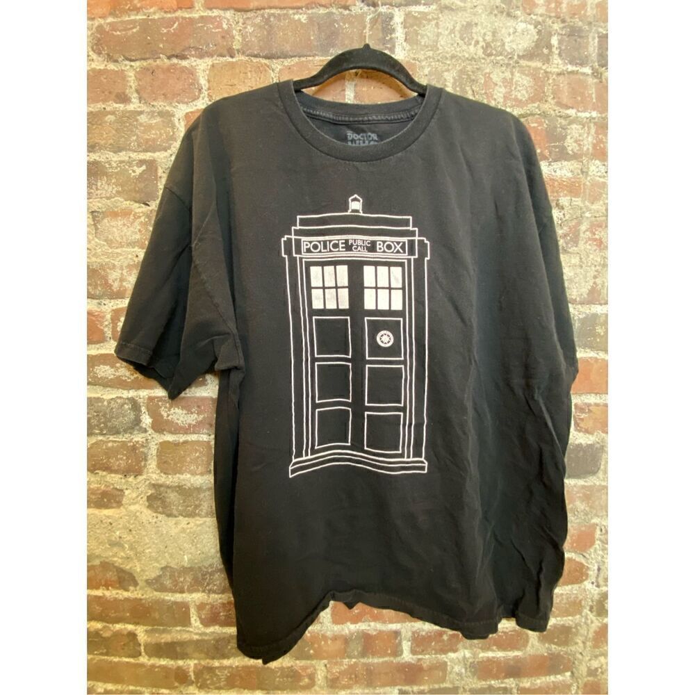 DOCTOR WHO Tartarus Graphic (front) “FOLLOW ME” (back) Black Cotton T-Shirt Whit